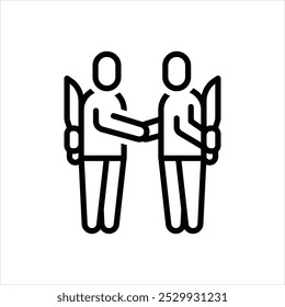 Vector line icon for dishonest