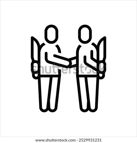 Vector line icon for dishonest