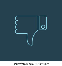 Vector Line Icon Of Dislike. Eps-10.