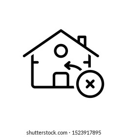 Vector line icon for dismiss