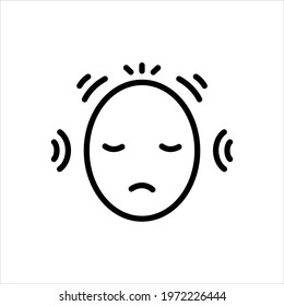 Vector line icon for disorders