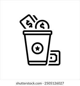 Vector line icon for disposable