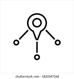 Vector line icon for distribution