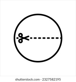 Vector line icon for division