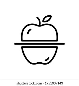 Icono de línea de vector para divisiones