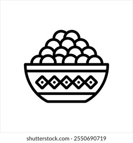Vector line icon for diwali sweets
