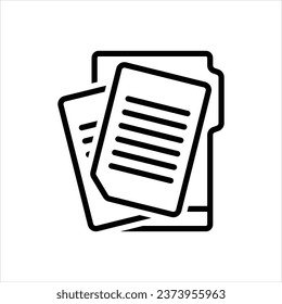 Vector line icon for document