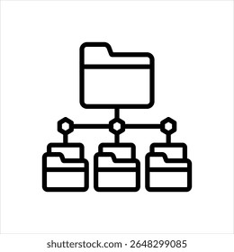 Ícone de linha de vetor para arquivamento de documentos