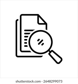 Ícone de linha de vetor para recuperação de documento