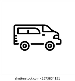Vector line icon for dodge sprinter van