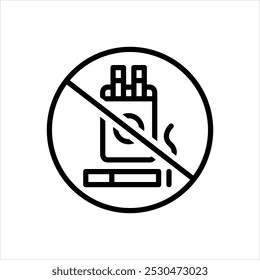 Vector line icon for dont smoke