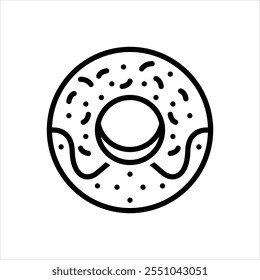 Vektorliniensymbol für Donut