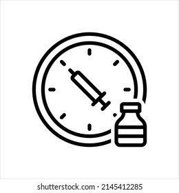 Vector line icon for dose