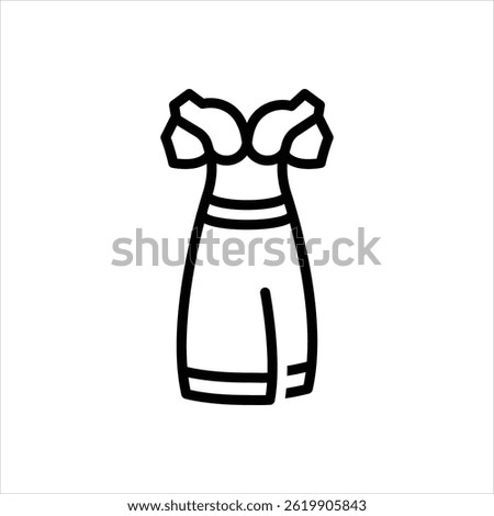 Vector line icon for dress
