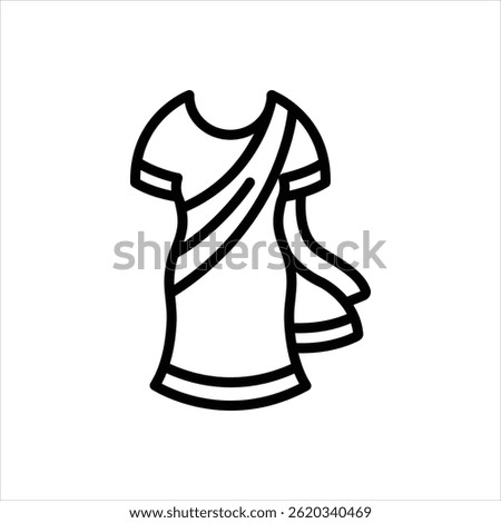 Vector line icon for dress