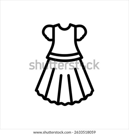 Vector line icon for dress