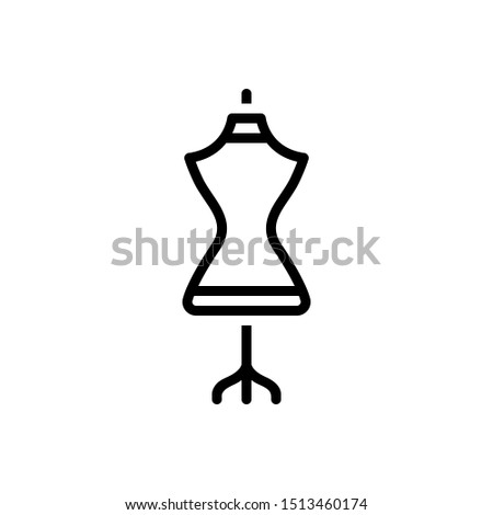 Vector line icon for dress form
