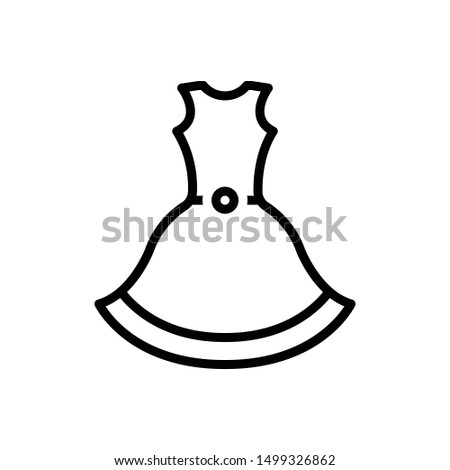 Vector line icon for dress formal