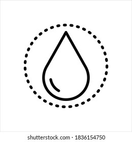 Vector line icon for drop