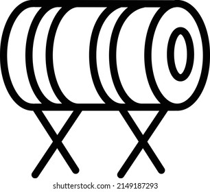 Vector line icon drum for ramadan
