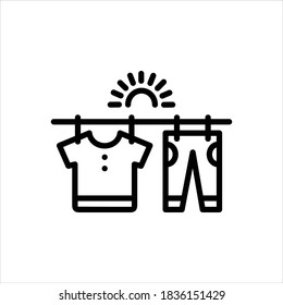 Vector line icon for dry