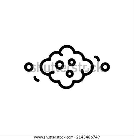 Vector line icon for dust