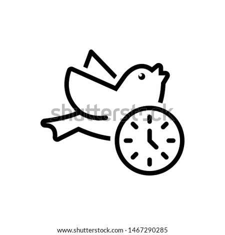 Vector line icon for early morning
