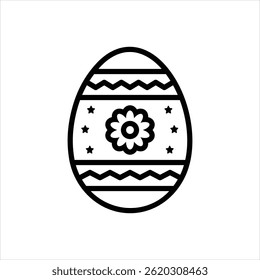 Vector line icon for easter egg