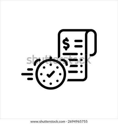 Vector line icon for easy bills