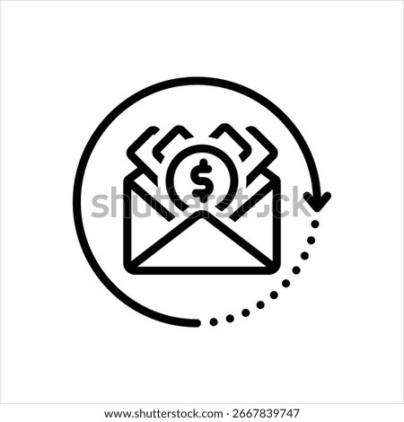 Vector line icon for economic stimulus