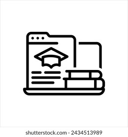 Vector line icon for educational website