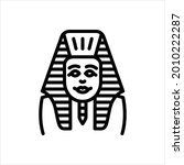 Vector line icon for egypt