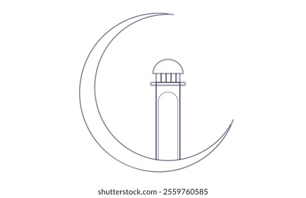 Vector line icon for eid ul fitr.