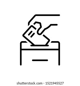 Vector line icon for elect vote