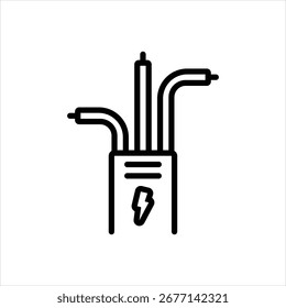 Icono de línea de Vector para cableado eléctrico