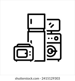 Vektorliniensymbol für elektronische Geräte