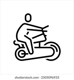 Vector line icon for elliptical bike