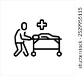 Vector line icon for emergency