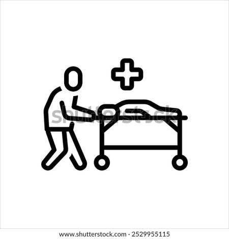 Vector line icon for emergency