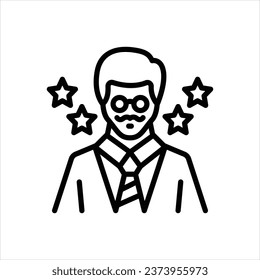 Vector line icon for employee