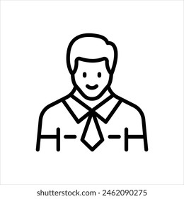 Icono de línea de Vector para empleado