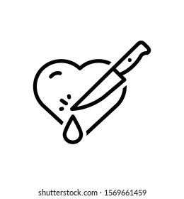 Vector line icon for encounter