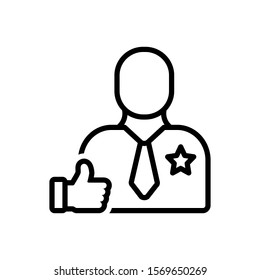 Vector line icon for encourage