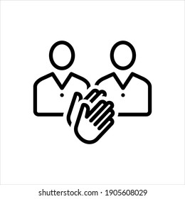 Icono de línea de vector para alentar