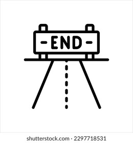 Vector line icon for end