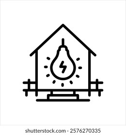 Vector line icon for energy