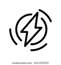 Eficiencia energética del icono de línea de vector aislado en fondo blanco