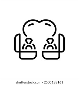 Vector line icon for engagement