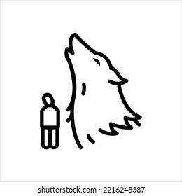 Vector line icon for enormous