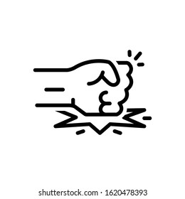 Vector line icon for enough